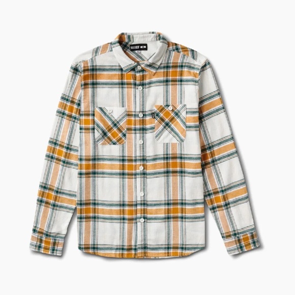 Reef Vaughn Long Sleeve Flannel Shirt, marshmallow multi - Picture 4 of 8